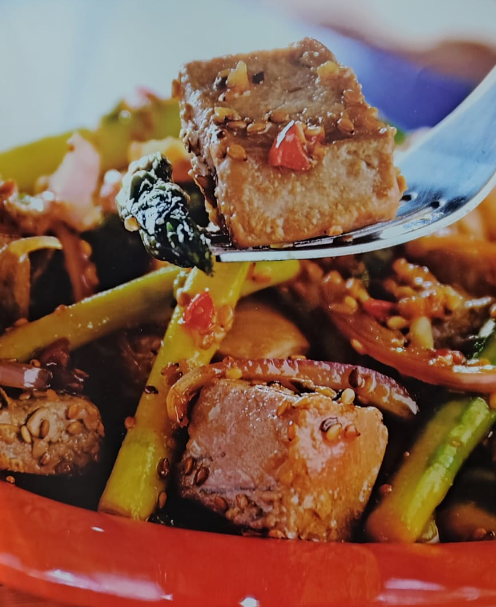 Cuadros de atún oriental 