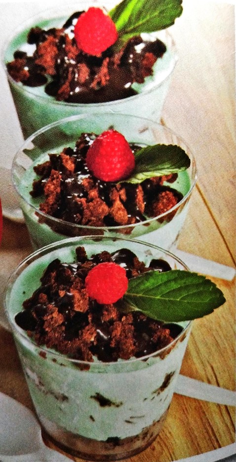 Parfait de Menta y brownie