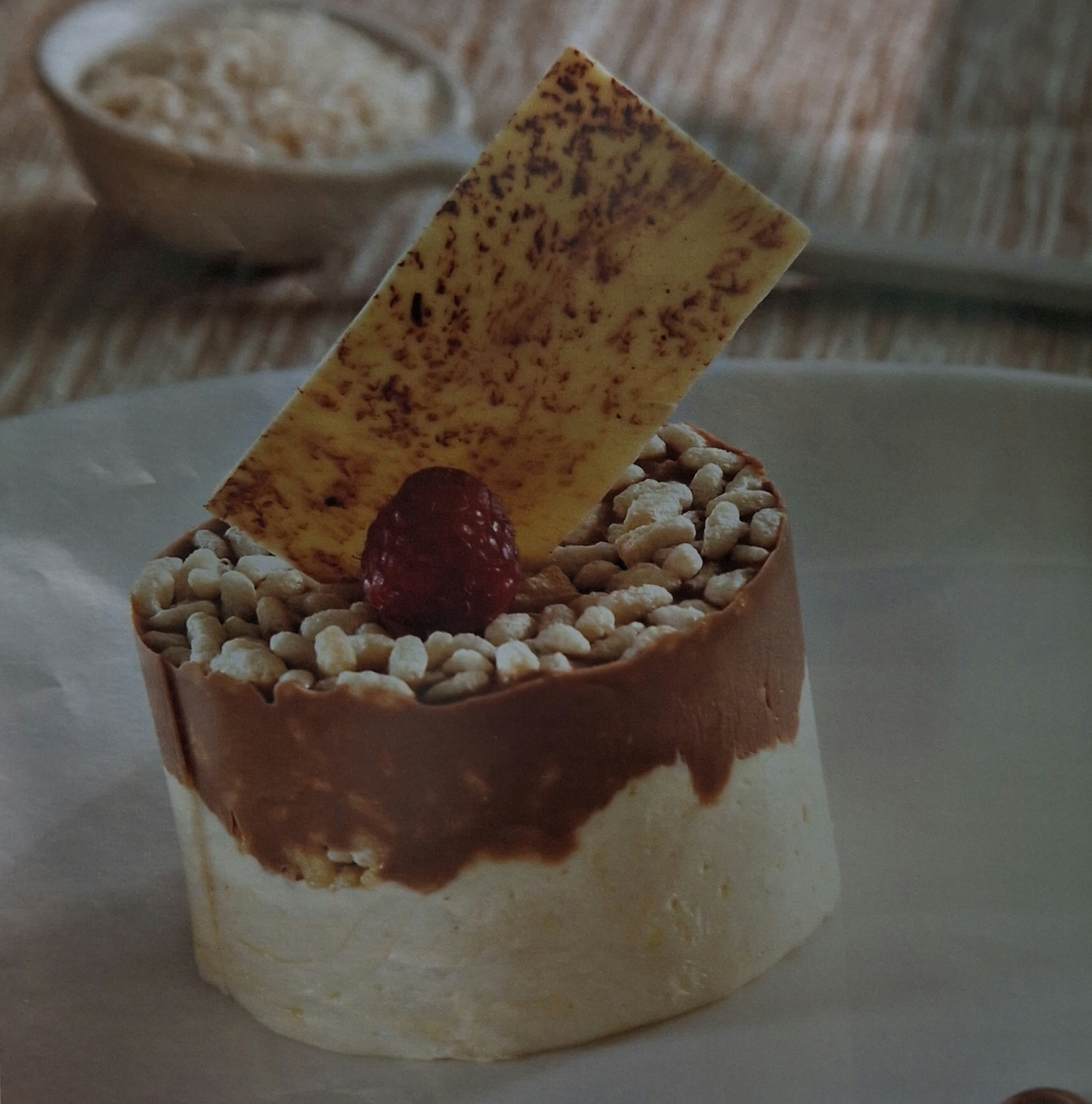 Arroz inflado con bombón y chocolate de leche 