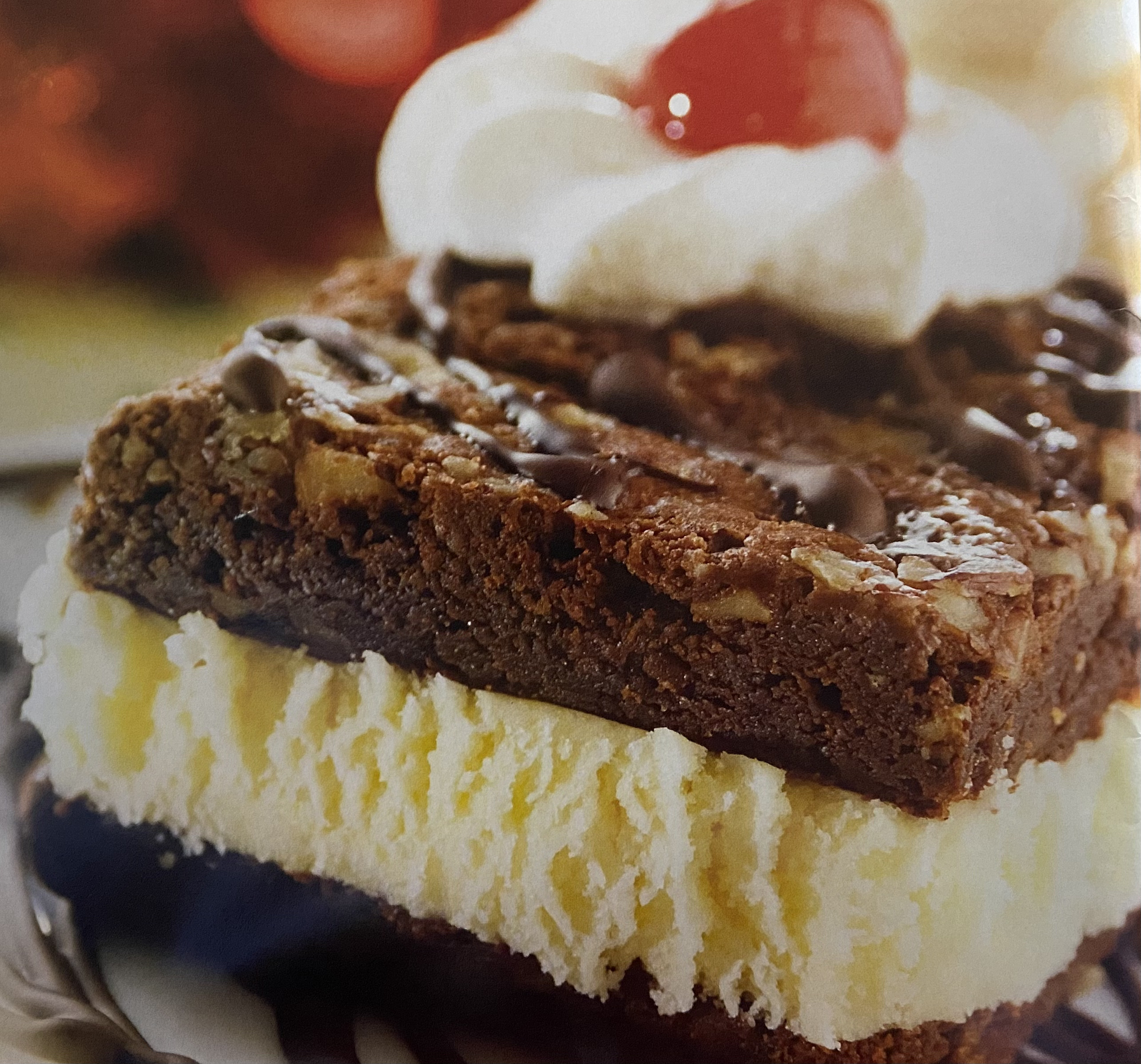 Brownie relleno de helado