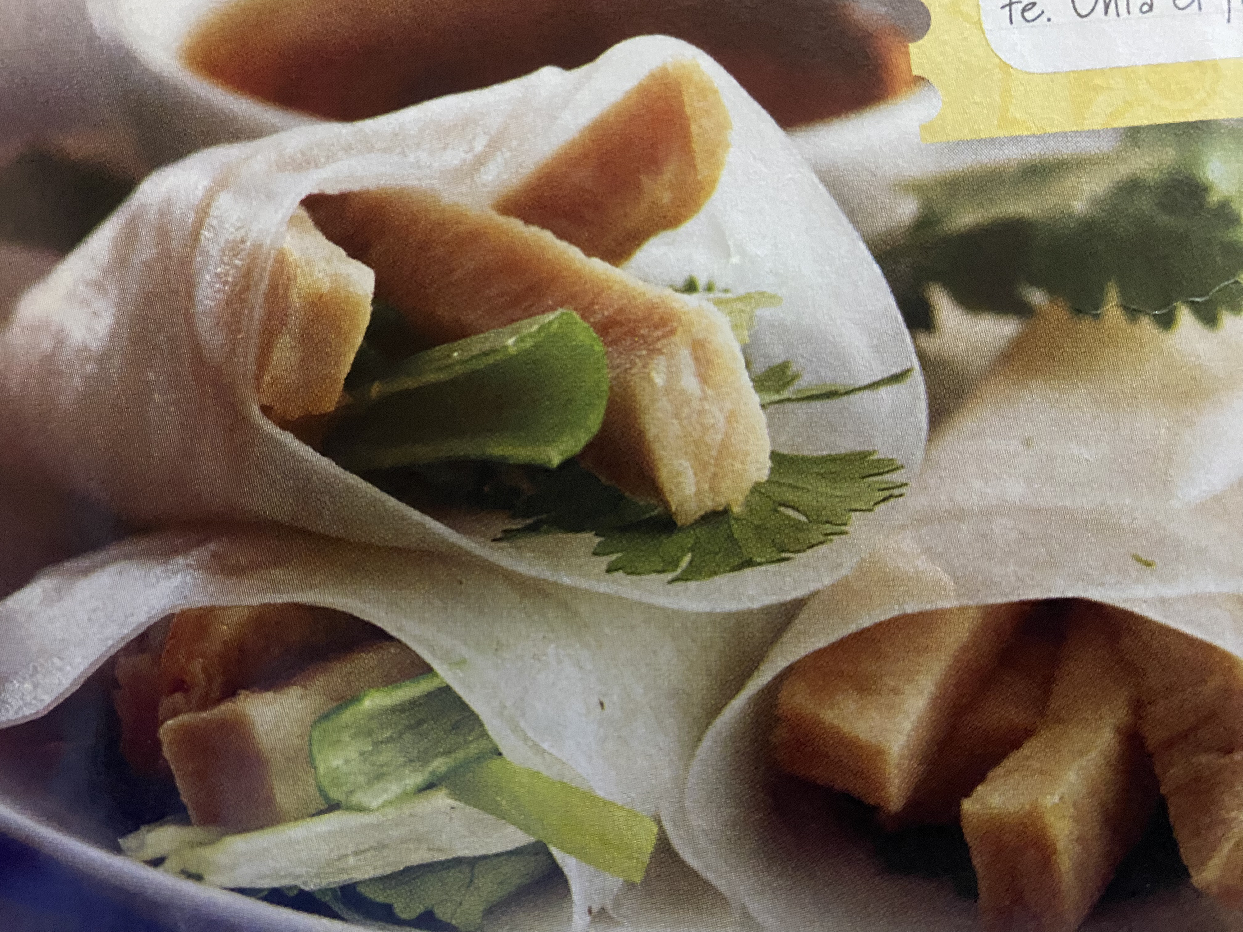 Rollos de cerdo con arroz