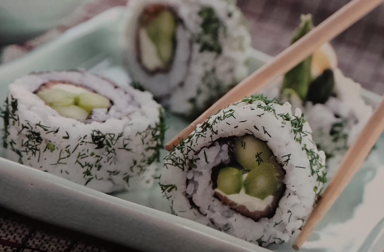 Sushi con eneldo 