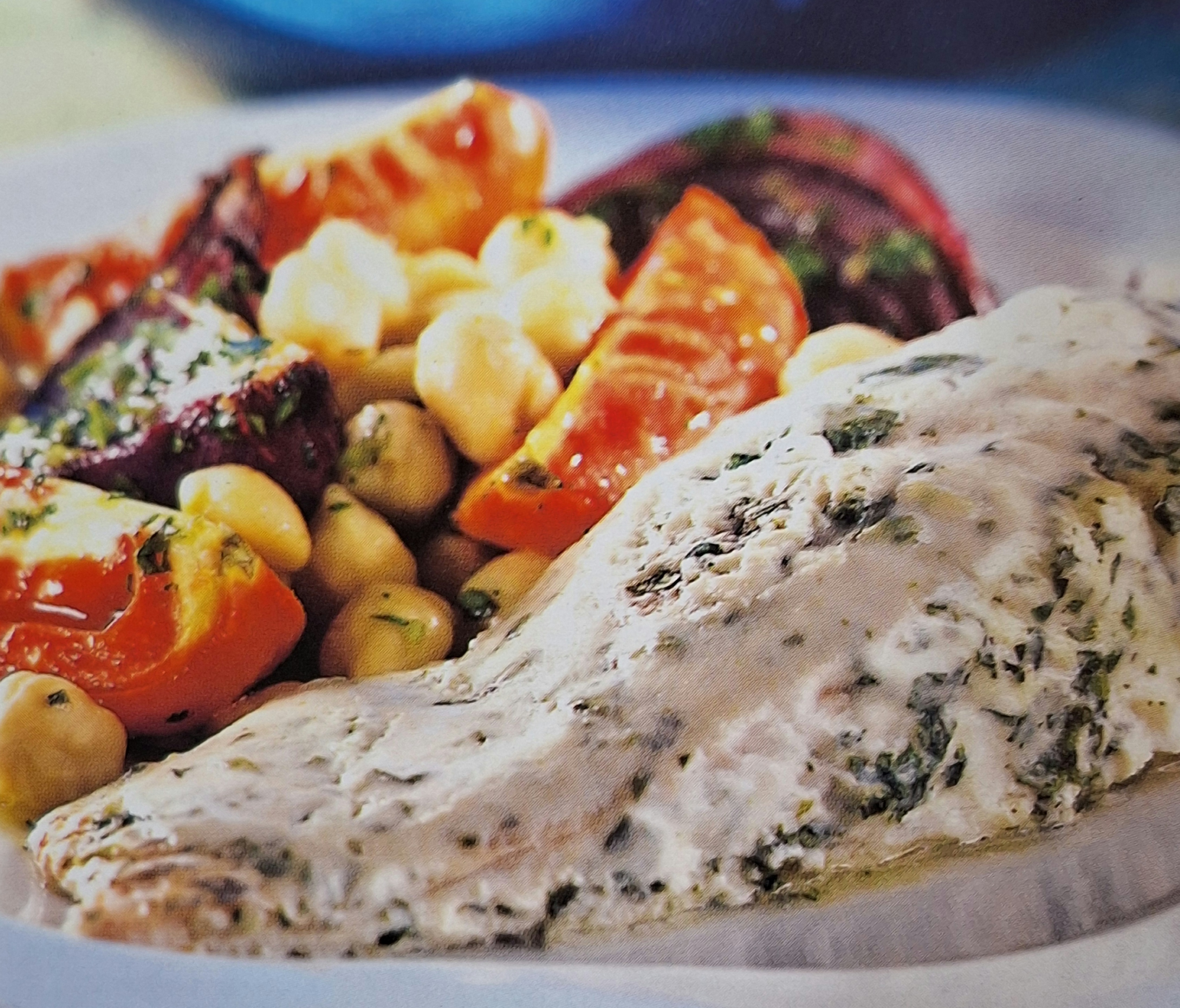 Pescado con garbanzos 	