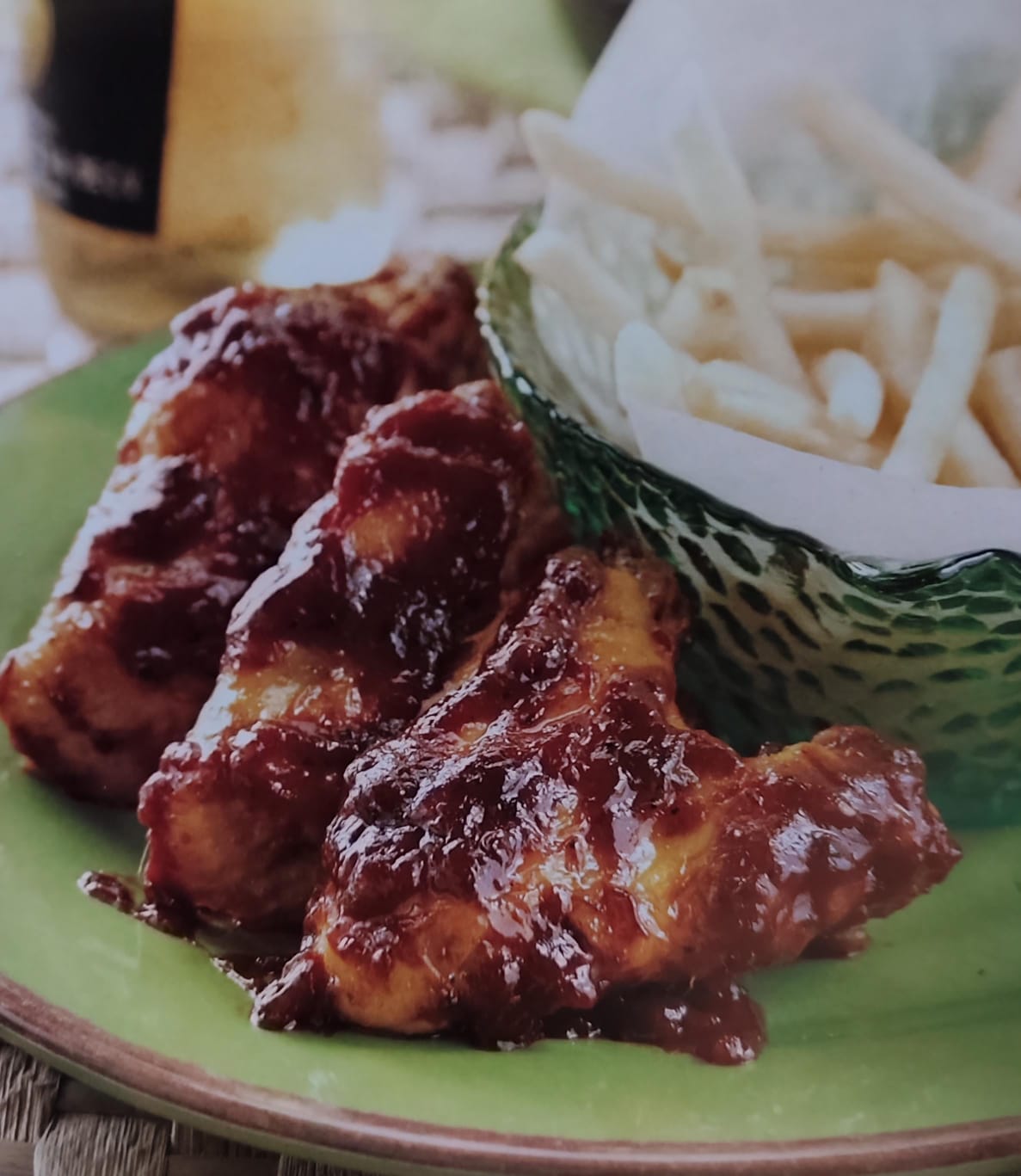 Alitas de pollo adobado 