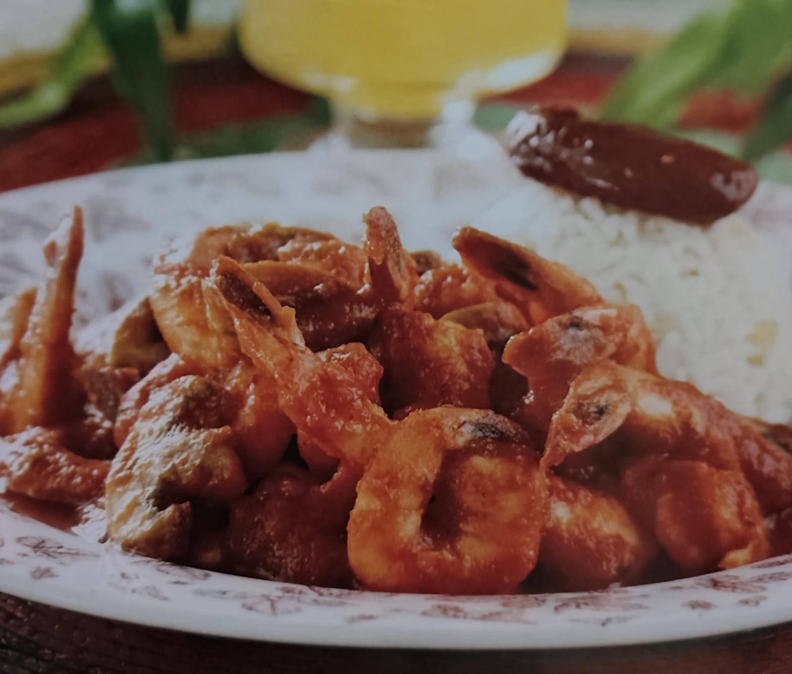 Camarones con adobo de tequila 