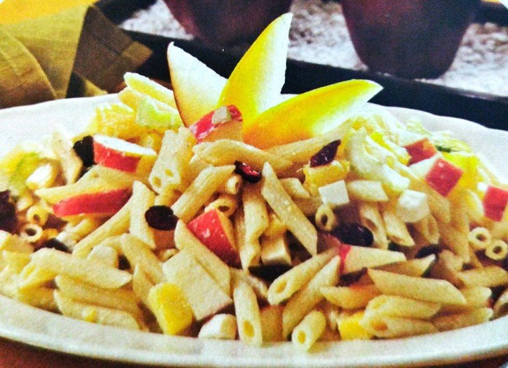 Pasta con Manzana y arándanos 
