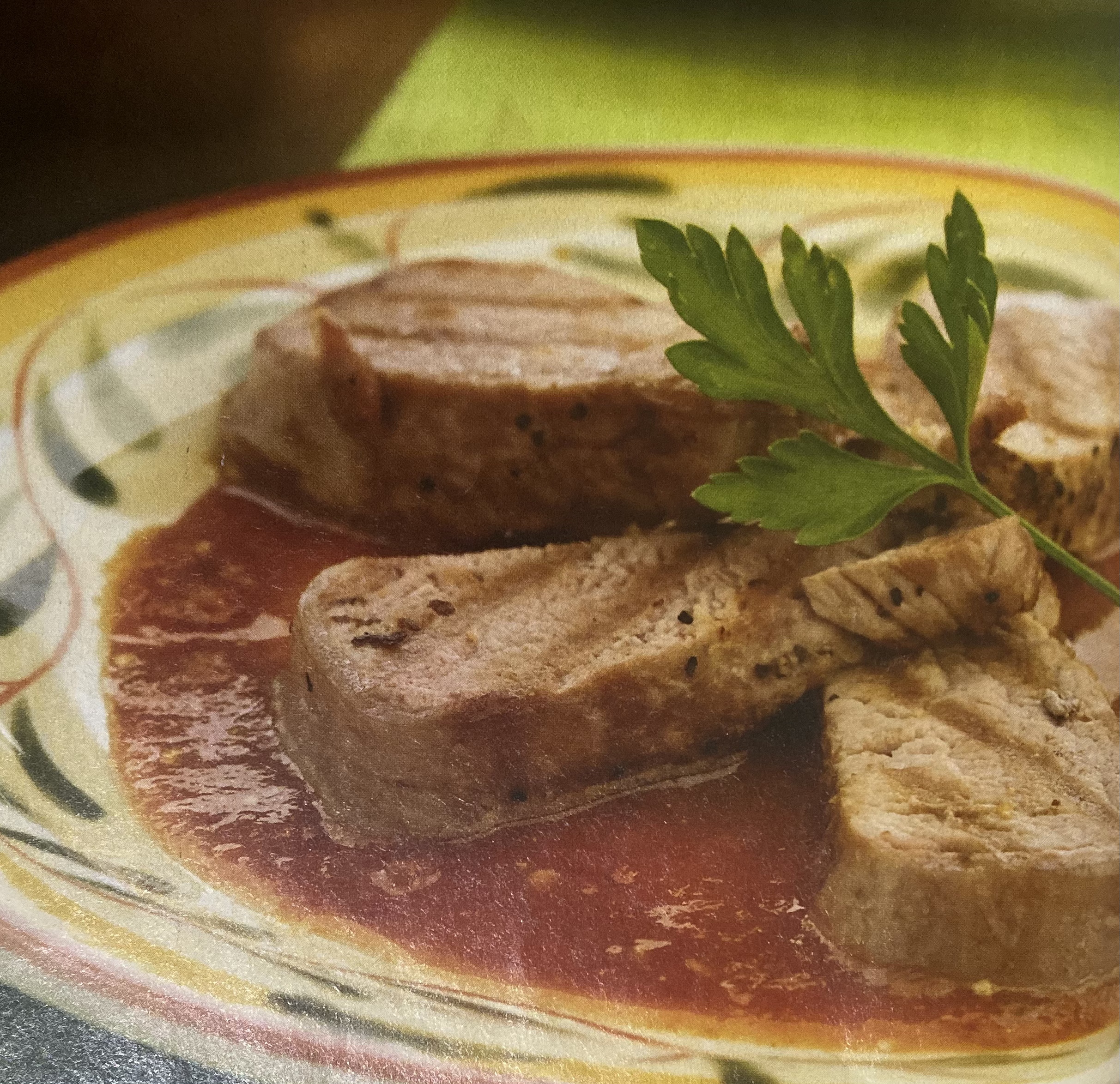 Filete de cerdo emparrillado con salsa de Chile de árbol