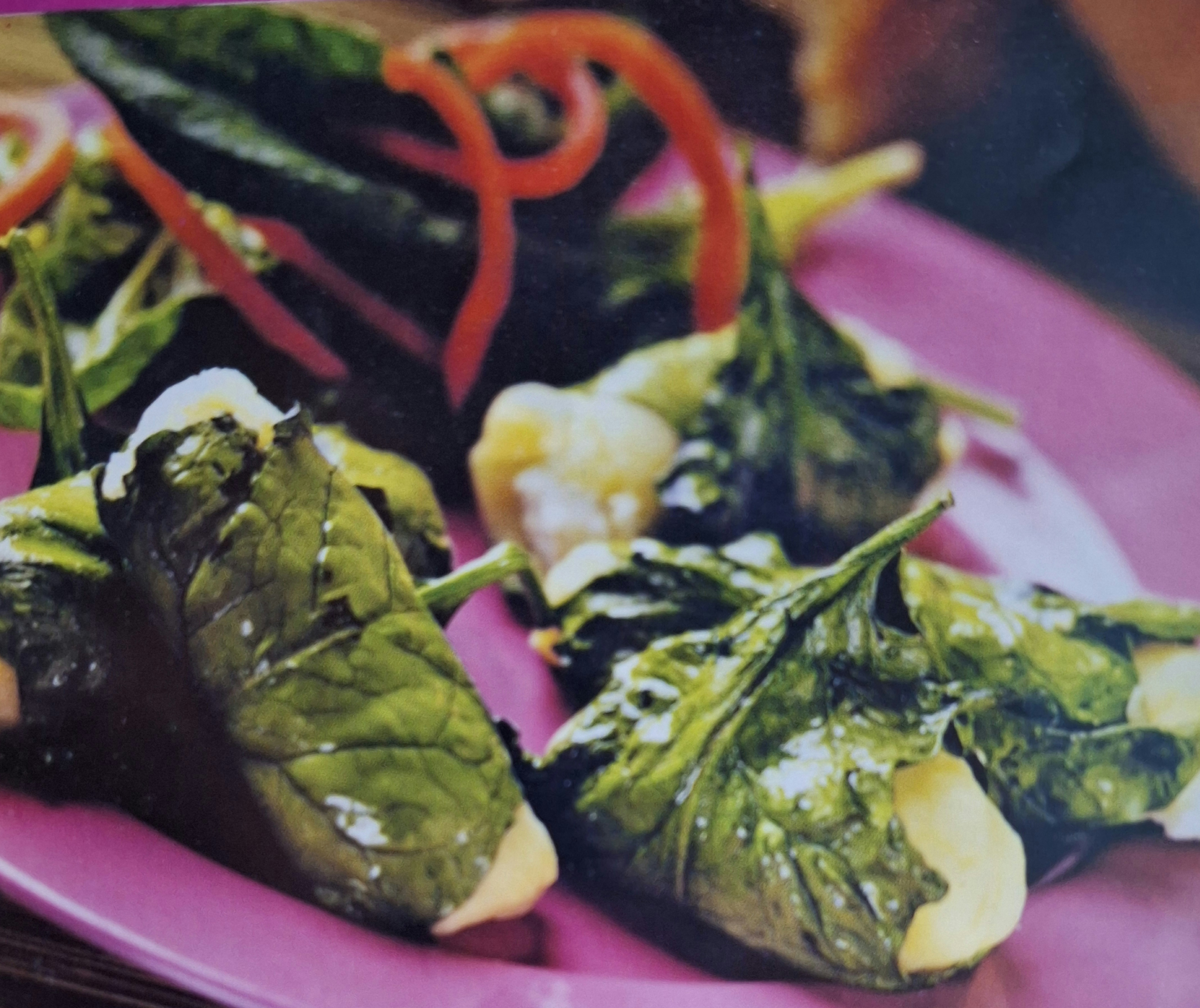 Envueltitos de papa y espinacas 	