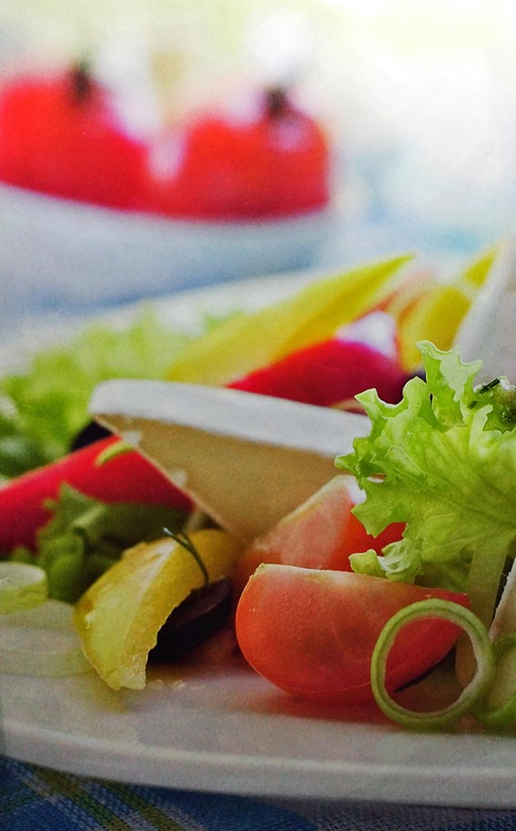 Ensalada de pimientos y queso 