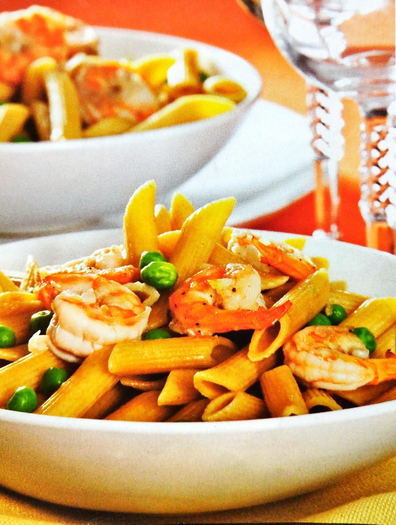 Macarrones con camarones 