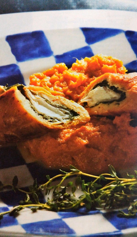 Rollitos de pollo rellenos