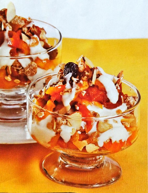 Frutos con yogurt
