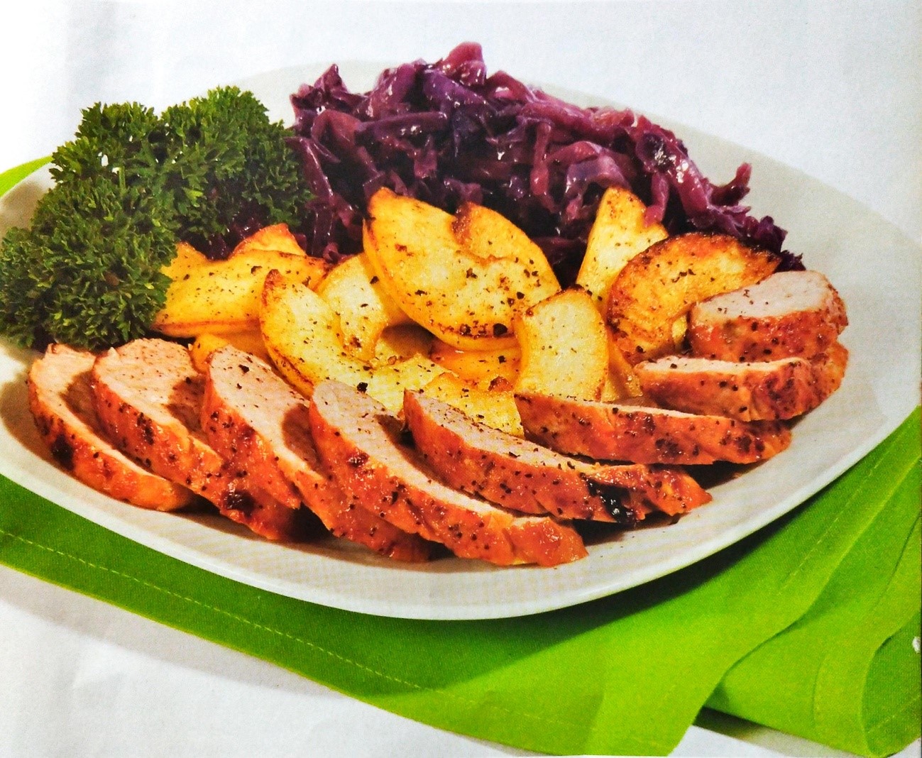 Cerdo con Manzanas Salteadas