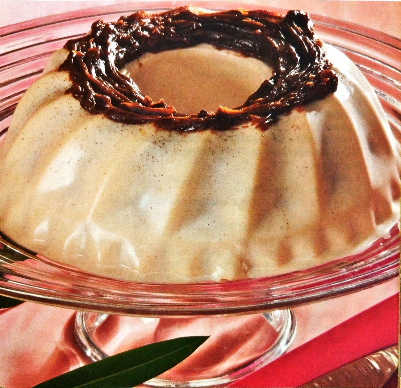 Gelatina de chocolate y cacahuate.