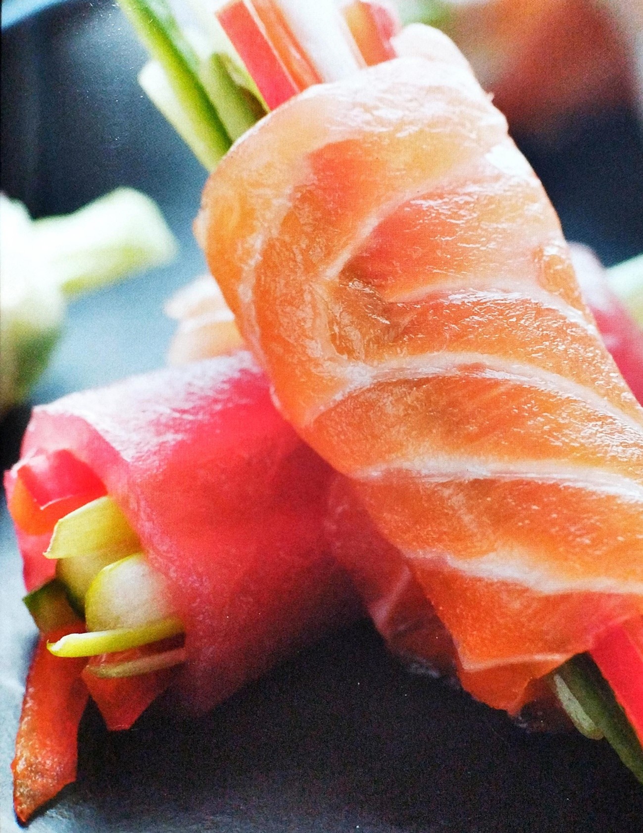 Sashimi de atún y salmón 