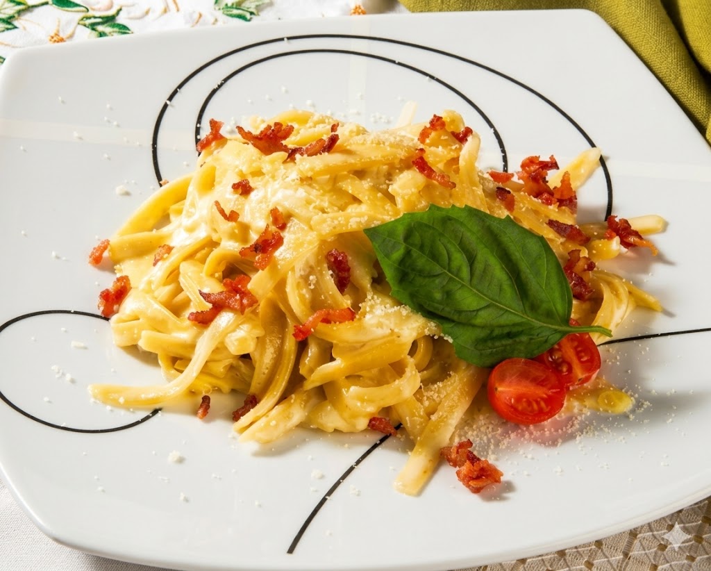 Espagueti a la crema