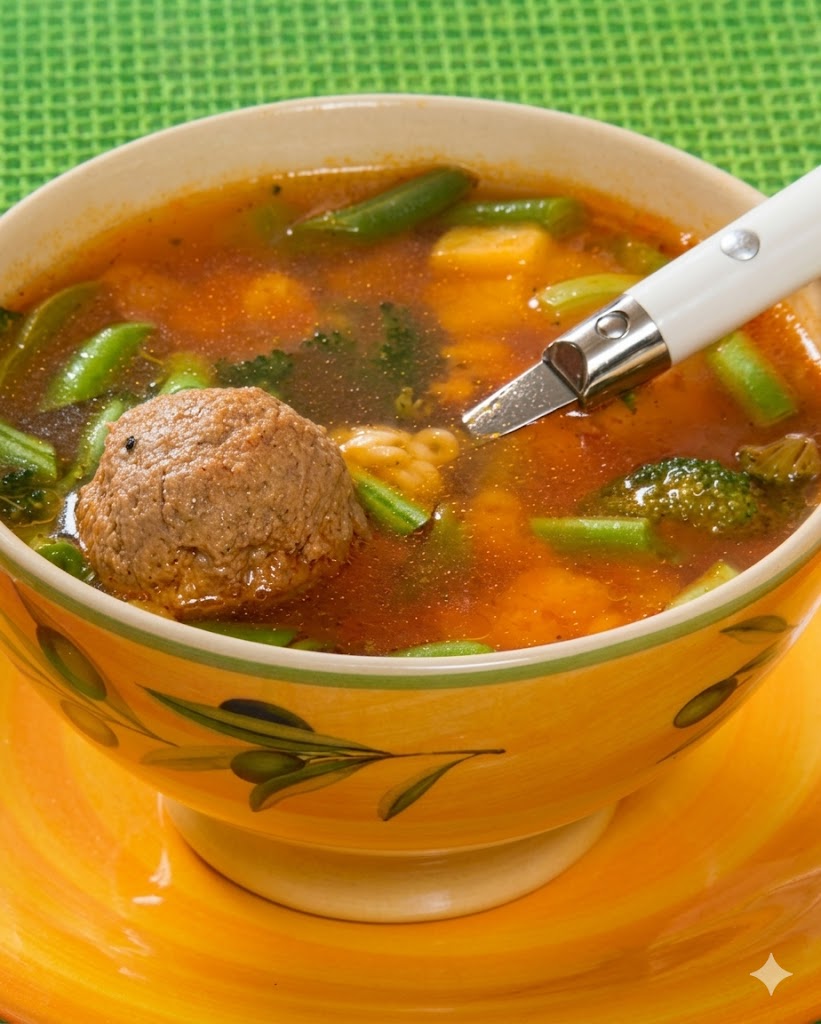 Sopa con albóndigas