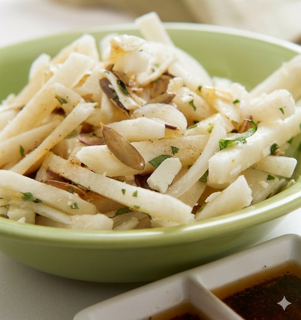 Ensalada de jícama y queso