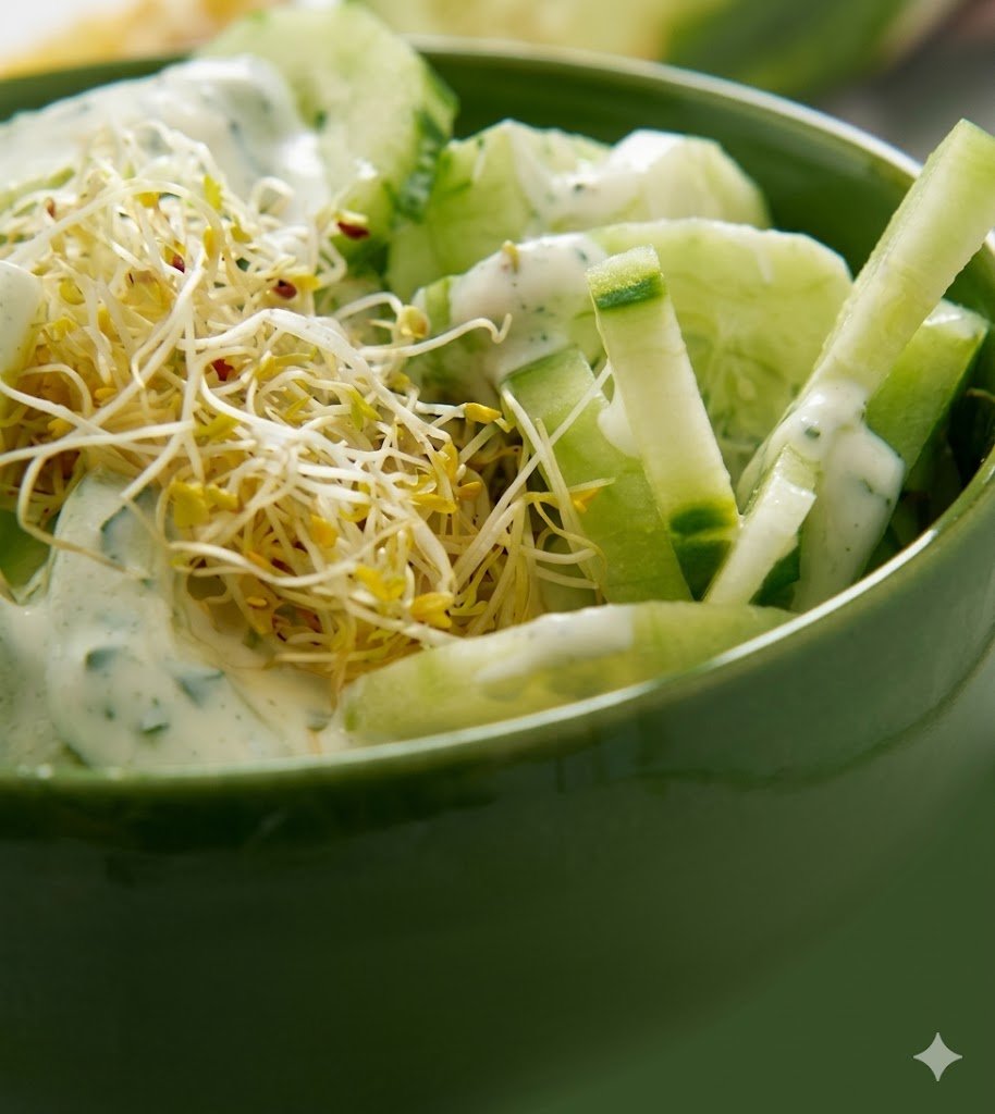Pepino con germinado