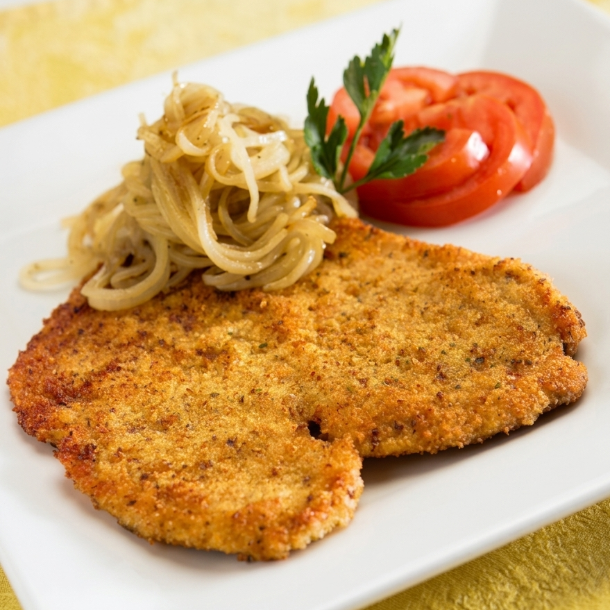 Milanesas con papa rallada