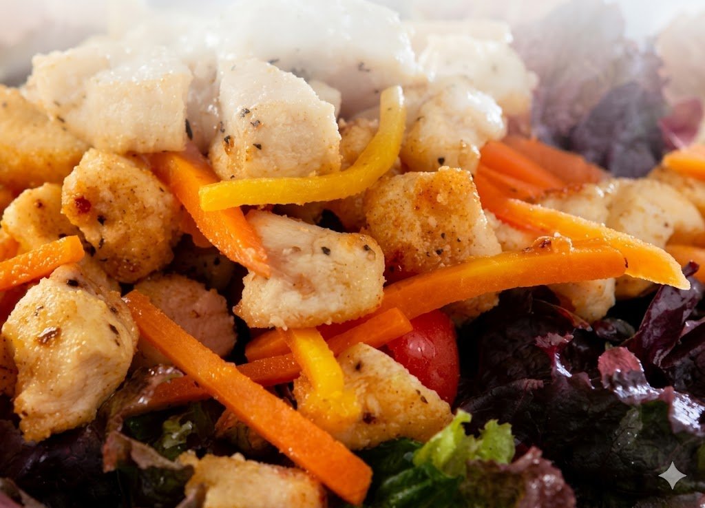 Ensalada con pollo picado