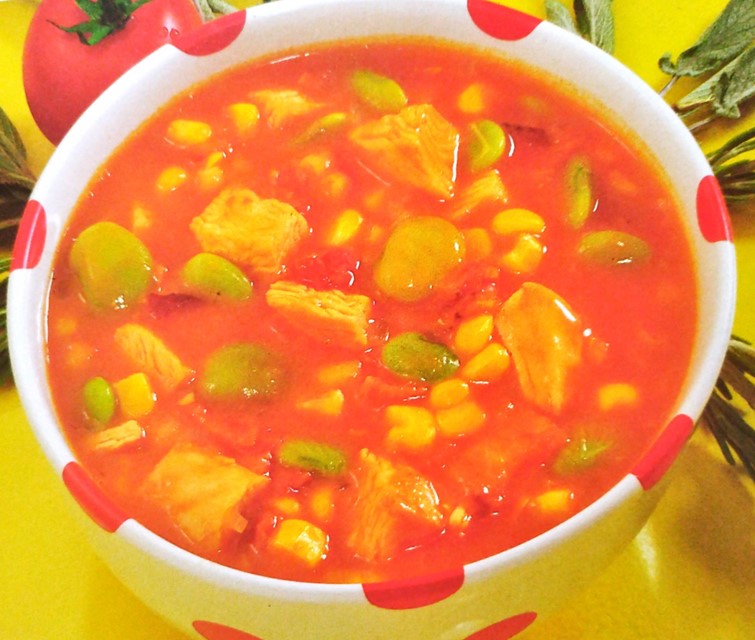 Estofado de pollo y legumbres