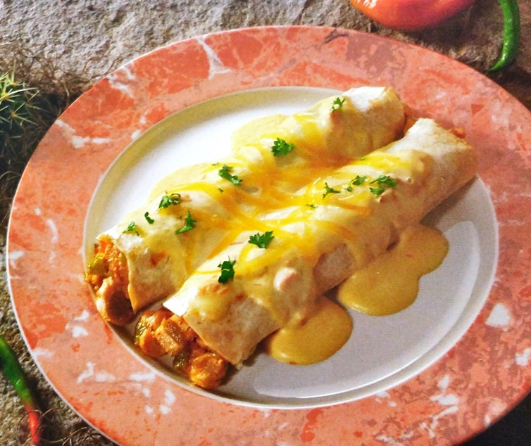Enchiladas Suizas (Con Tortilla de Harina)
