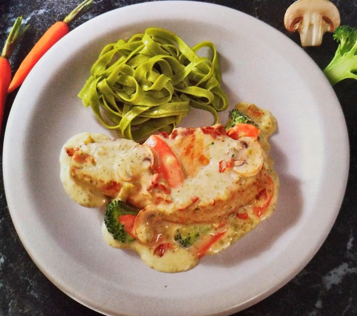 Chuletas salteadas a la jardinera
