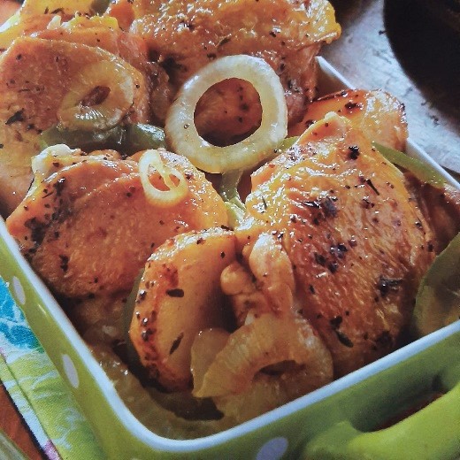 Muslos con Vino Blanco