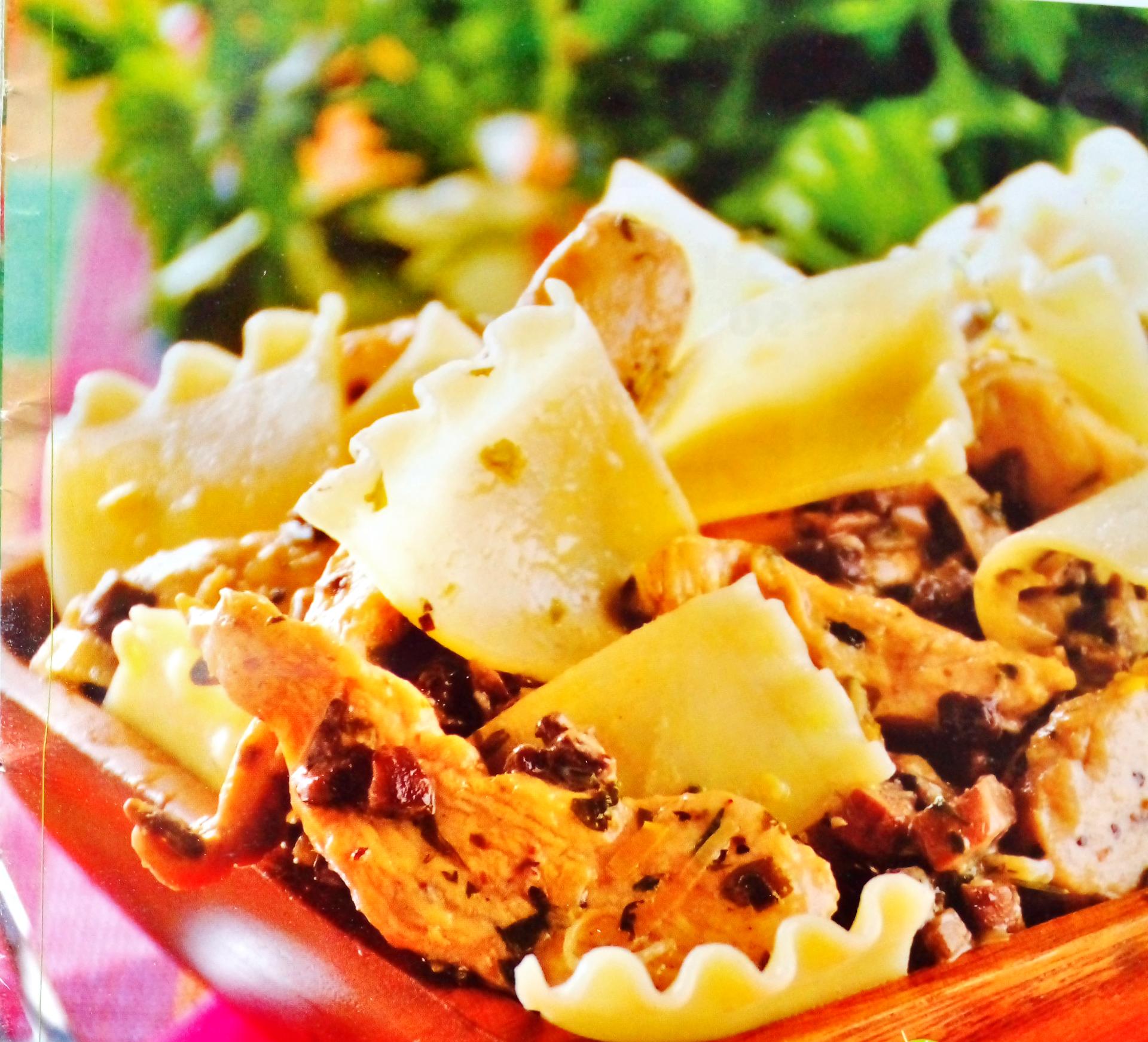 Lasaña de pollo y champiñón