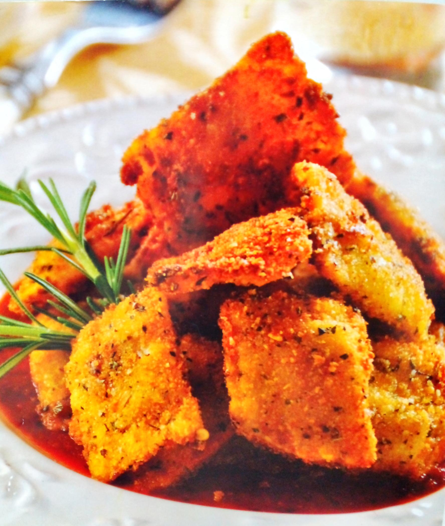 Ravioles empanizados