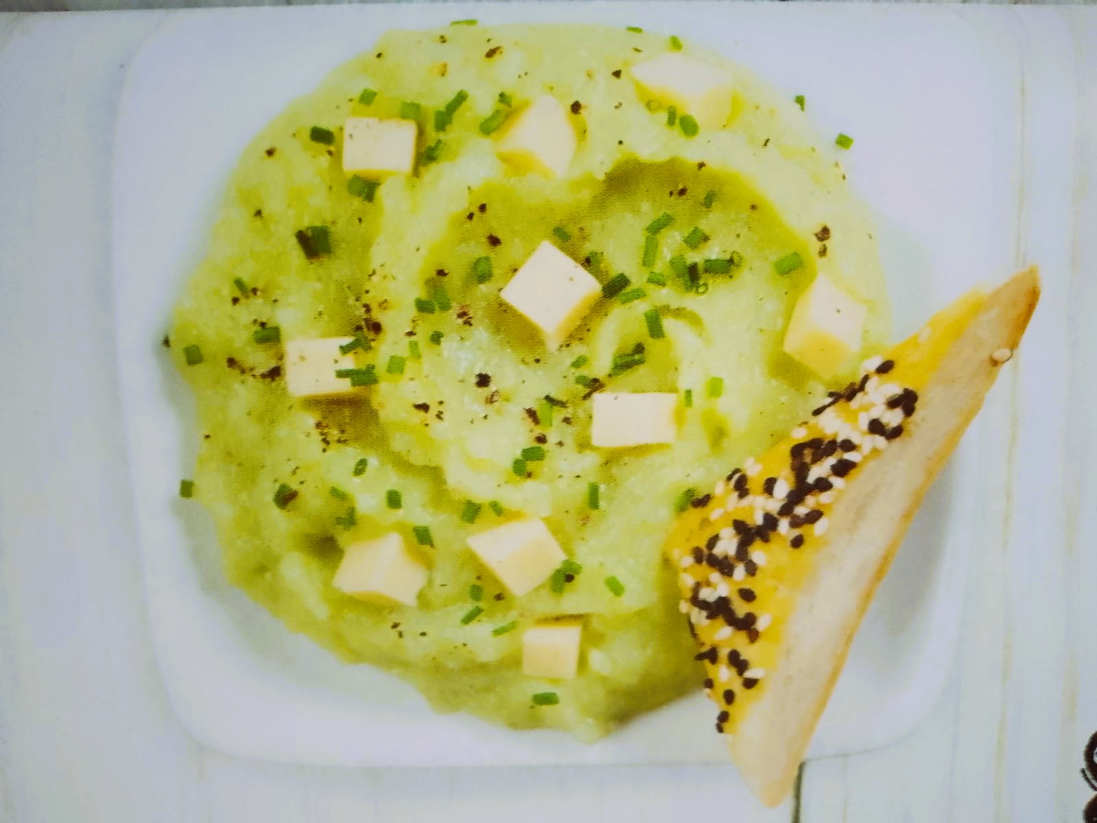 Puré de chayote y queso manchego 