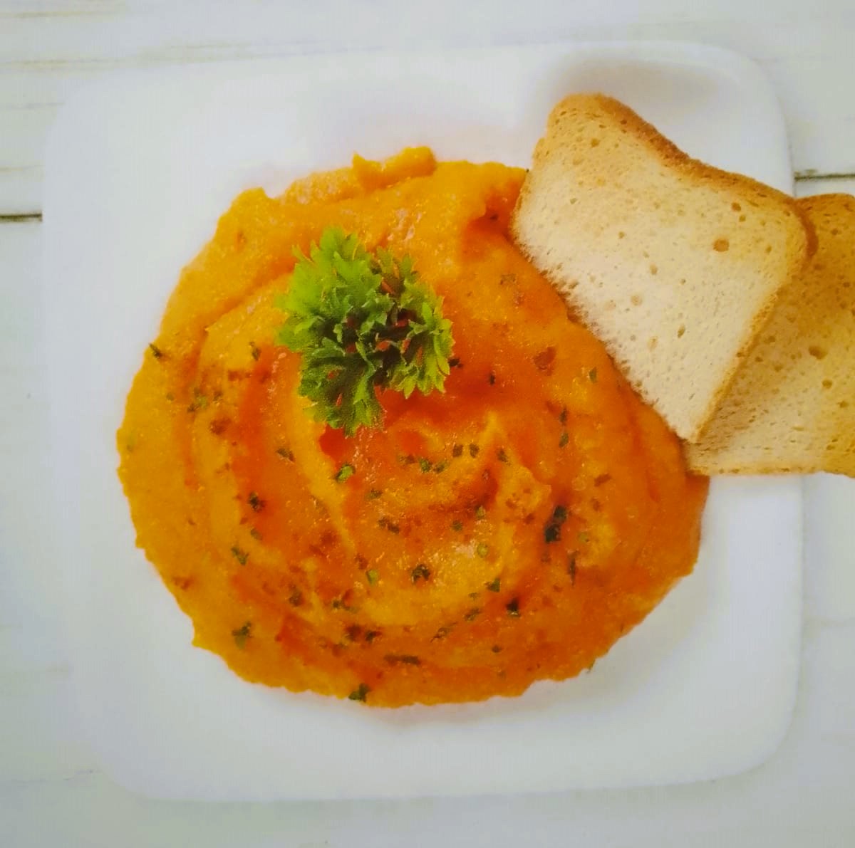 Puré de camote y nuez moscada 