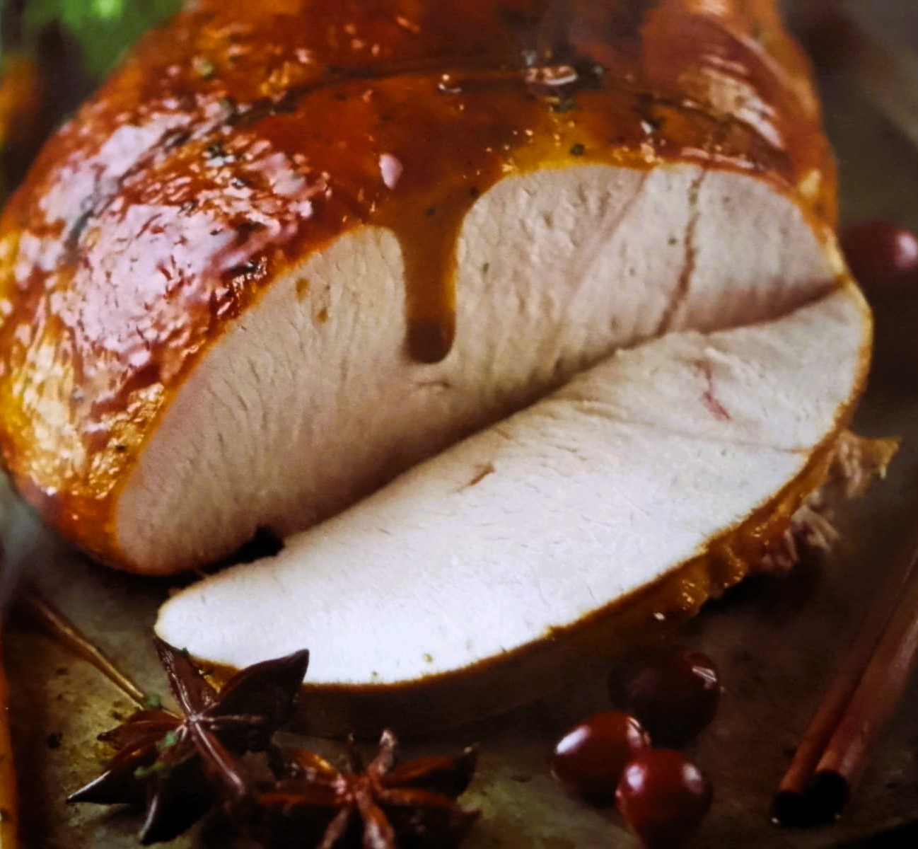 Pierna de pavo al vino tinto 