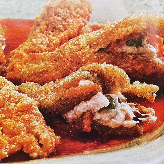 Flores de Calabaza Rellenas de Sardina