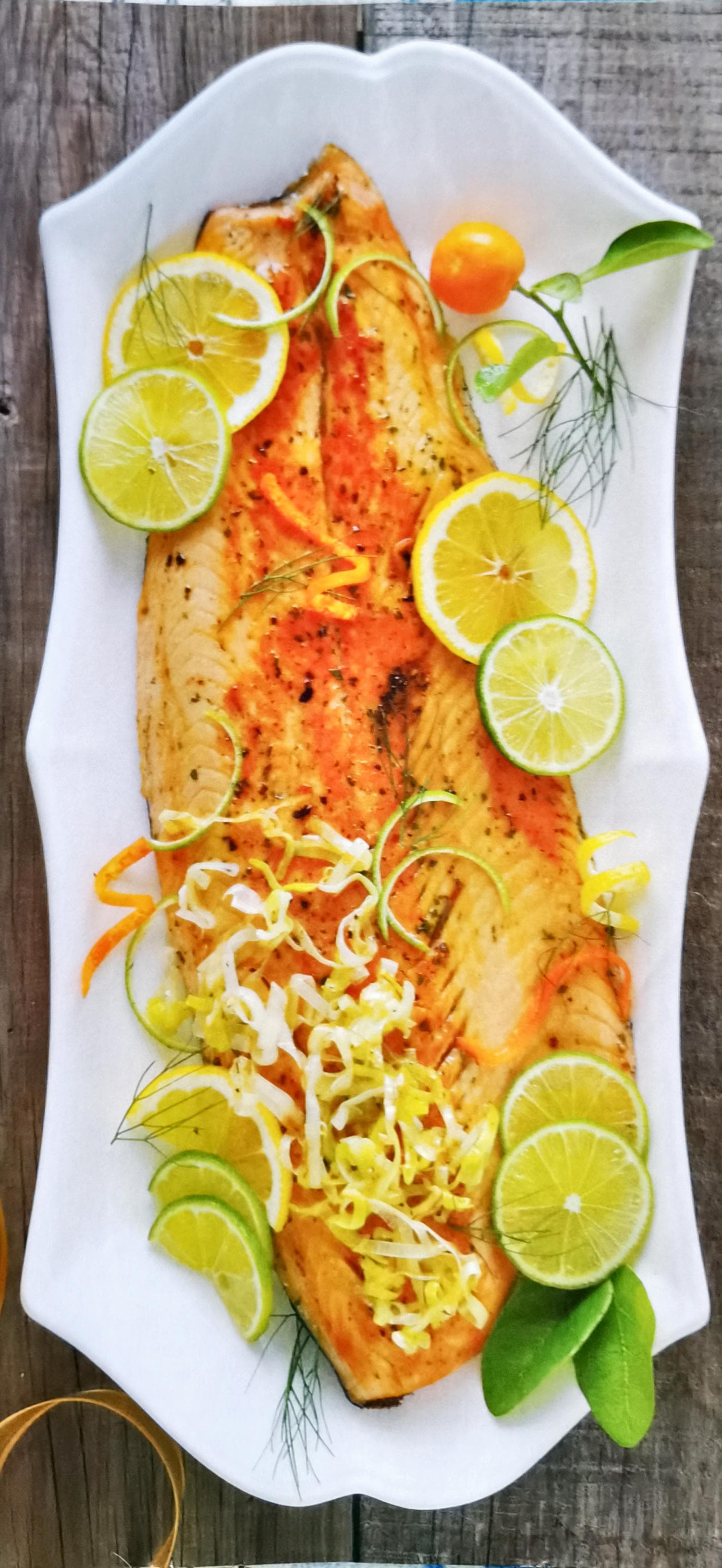 Salmón a la miel con cítricos 
