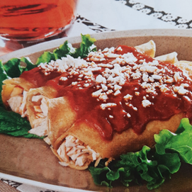 Enchiladas Con Chile Rojo