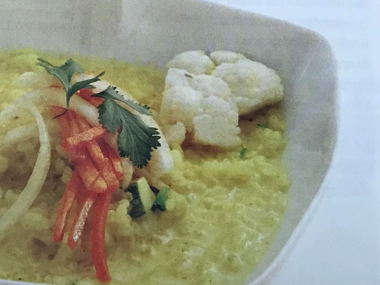 Sopa de arroz al curry