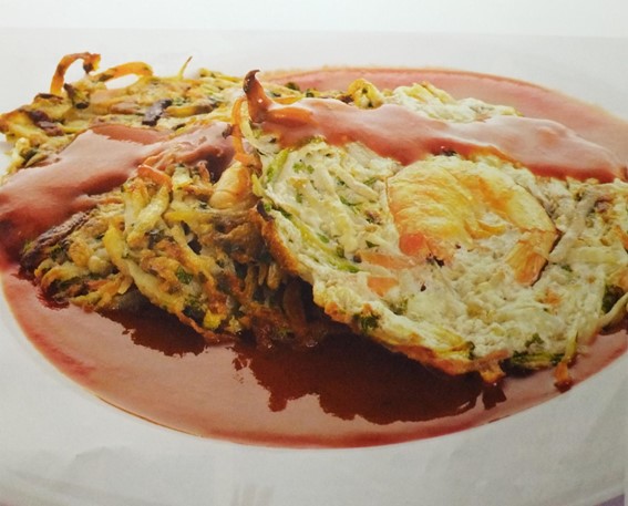 Tortas de Verdura y Camarón Seco 