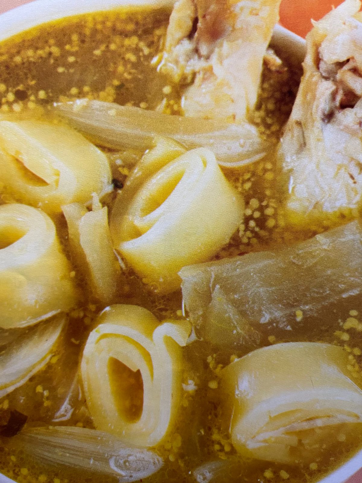 Sopa de cebolla con pollo 