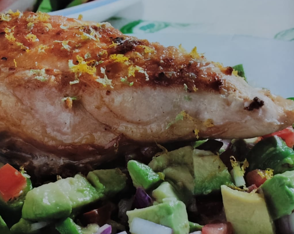 Pollo con miel a la parrilla 