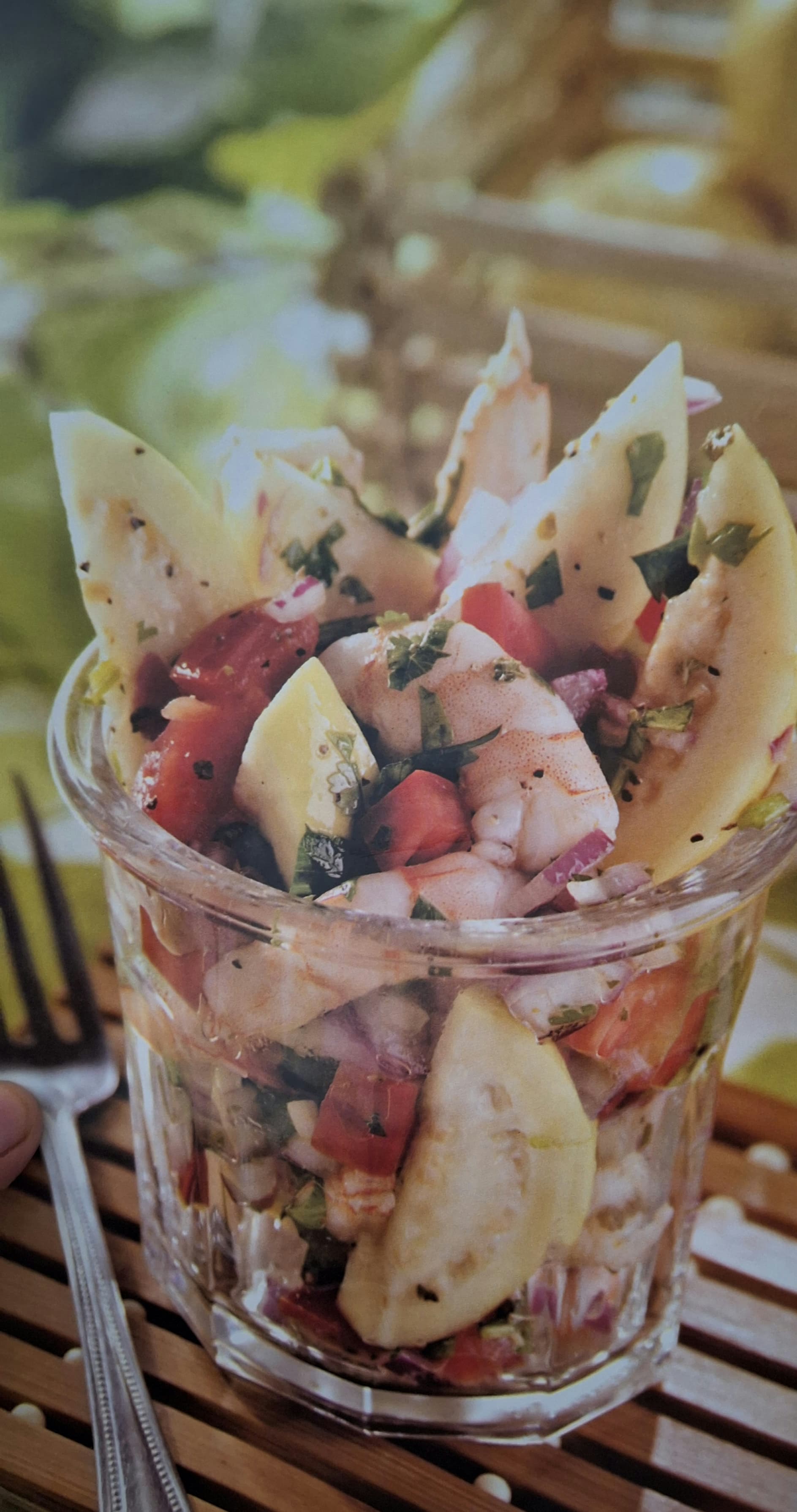 Ensalada de camarón y guayaba 
