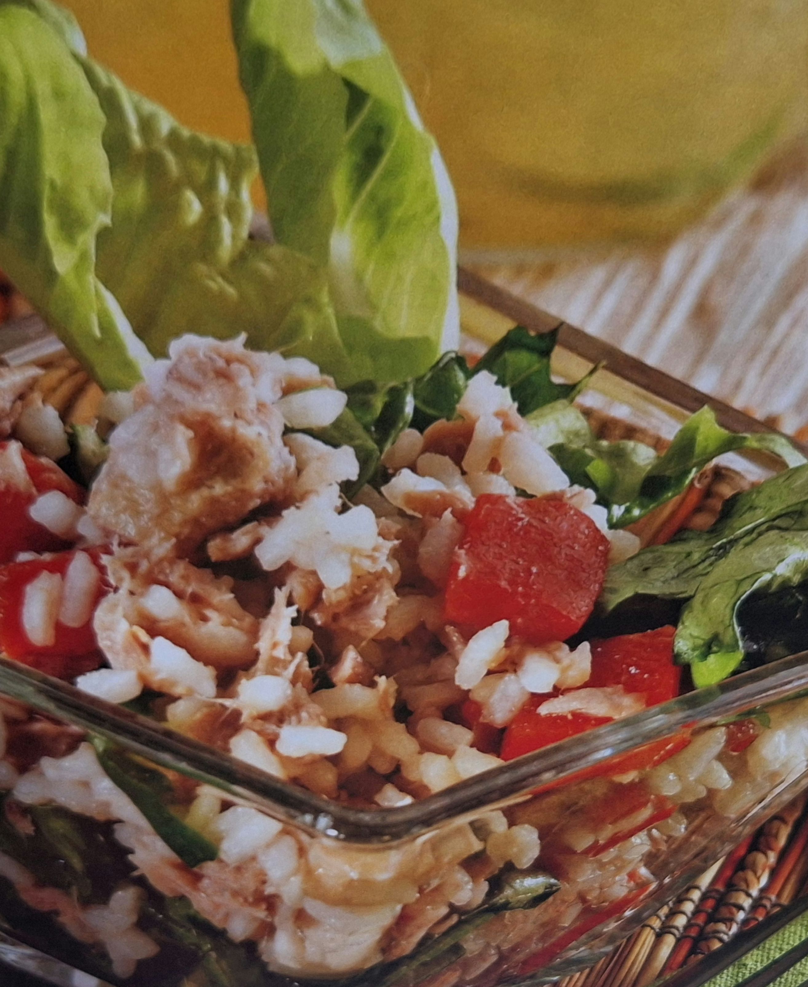 Ensalada de arroz atún y pimientos 