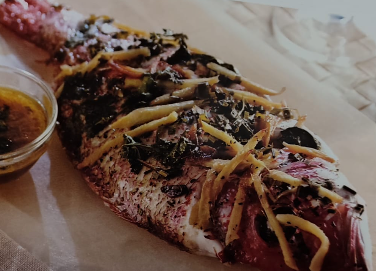 Pescado al jengibre y té limón 