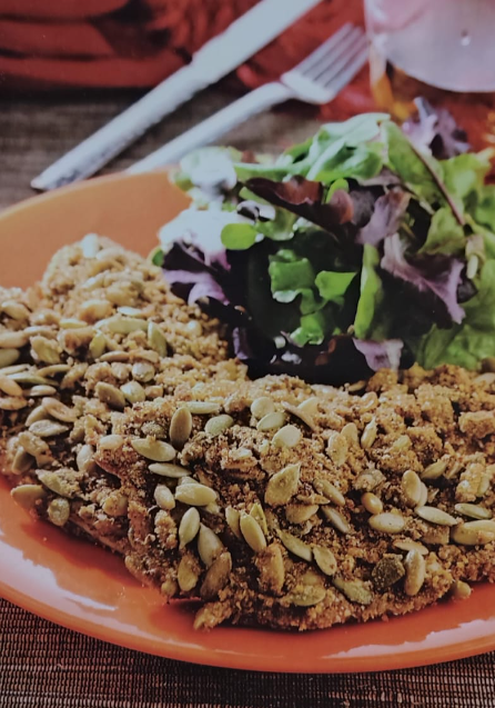 pescado empanizado con pepitas 