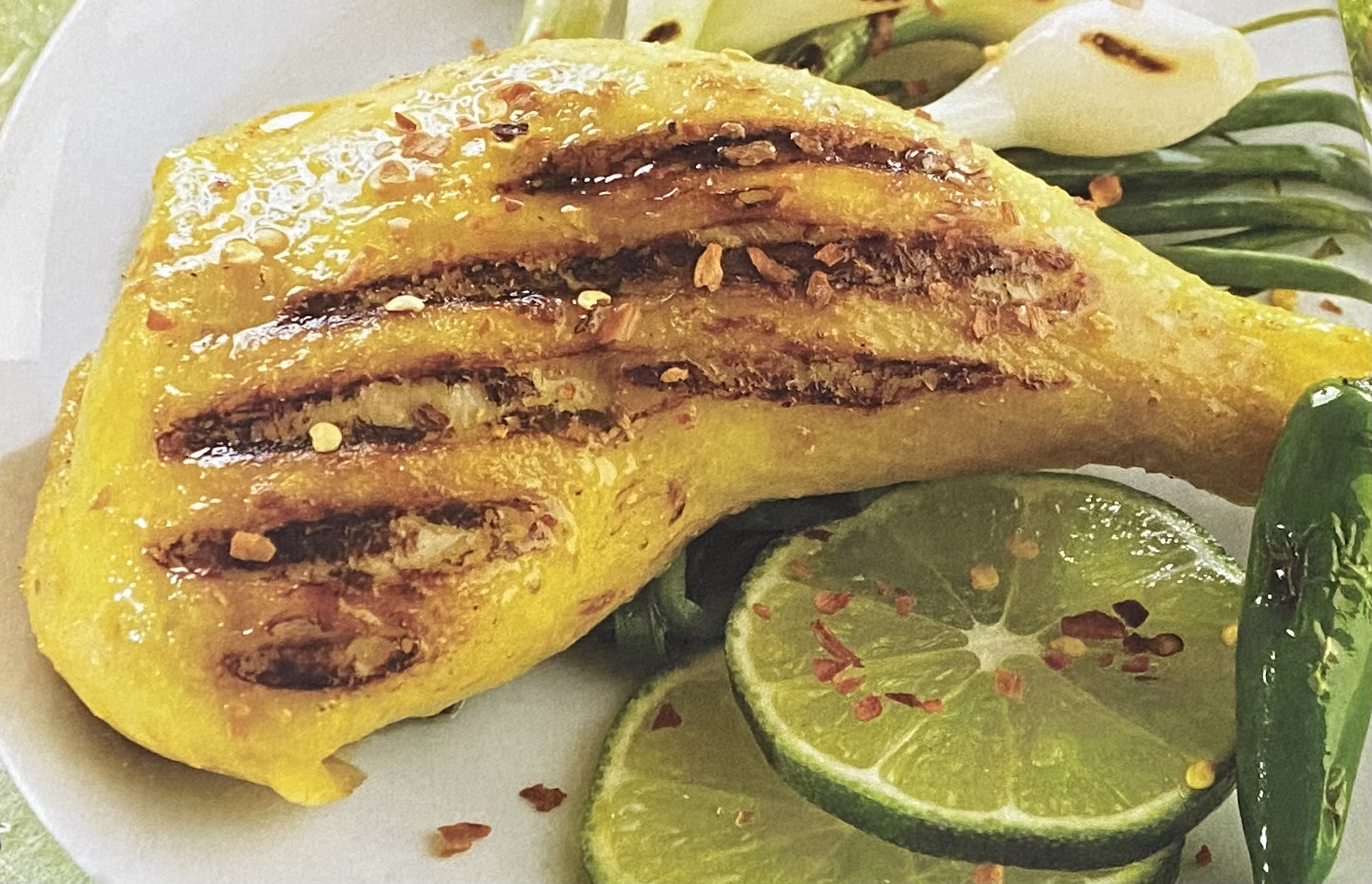 Pollo limonado a la parrilla