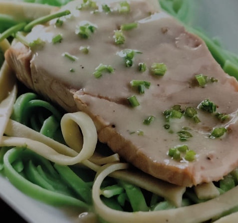 Salmon en queso gouda 